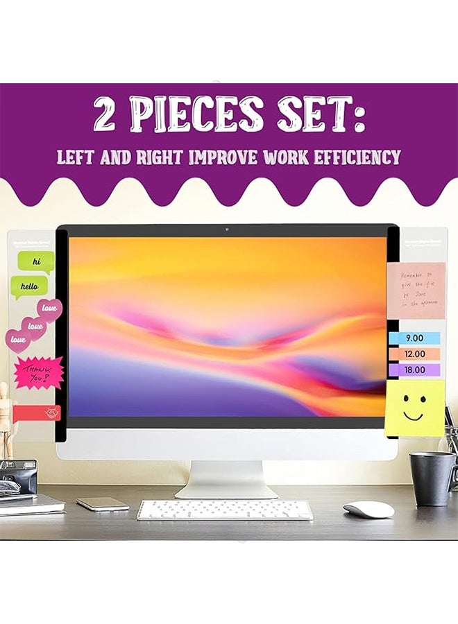 قطعتان من ملحقات مكتبية، لوحة ملاحظات لشاشة الكمبيوتر، لوحة رسائل، لوازم للنساء والرجال، حامل ملاحظات لاصقة، ديكور منزلي لسطح المكتب - Image 3